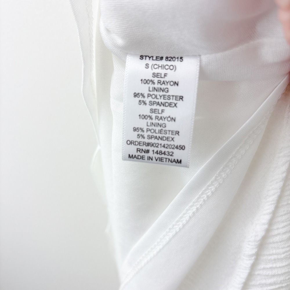 Becool Smocked Dress Womens‎ Small Ivory Flowy Boho Summer Sundress Ruffle Beach - Picture 8 of 10